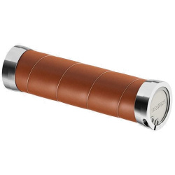 Brooks Slender Leather Grips - dark tan