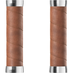 Brooks Slender Leather Grips - dark tan