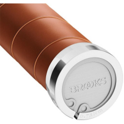 Brooks Slender Leather Grips - dark tan