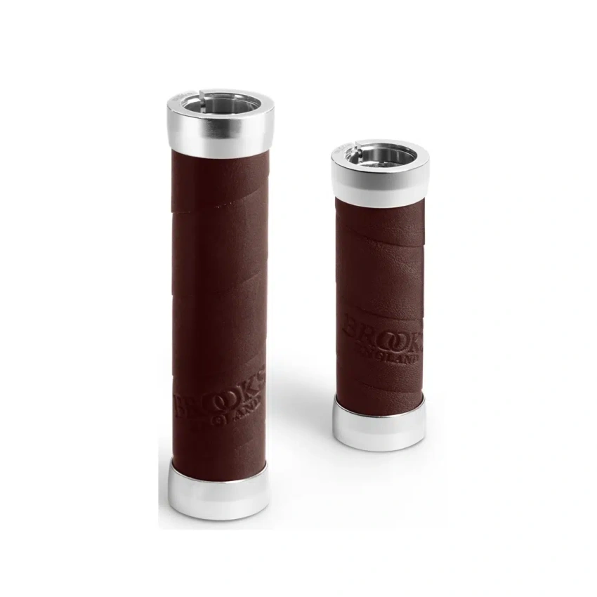 Brooks Slender Leather Grips Brown 100/130mm