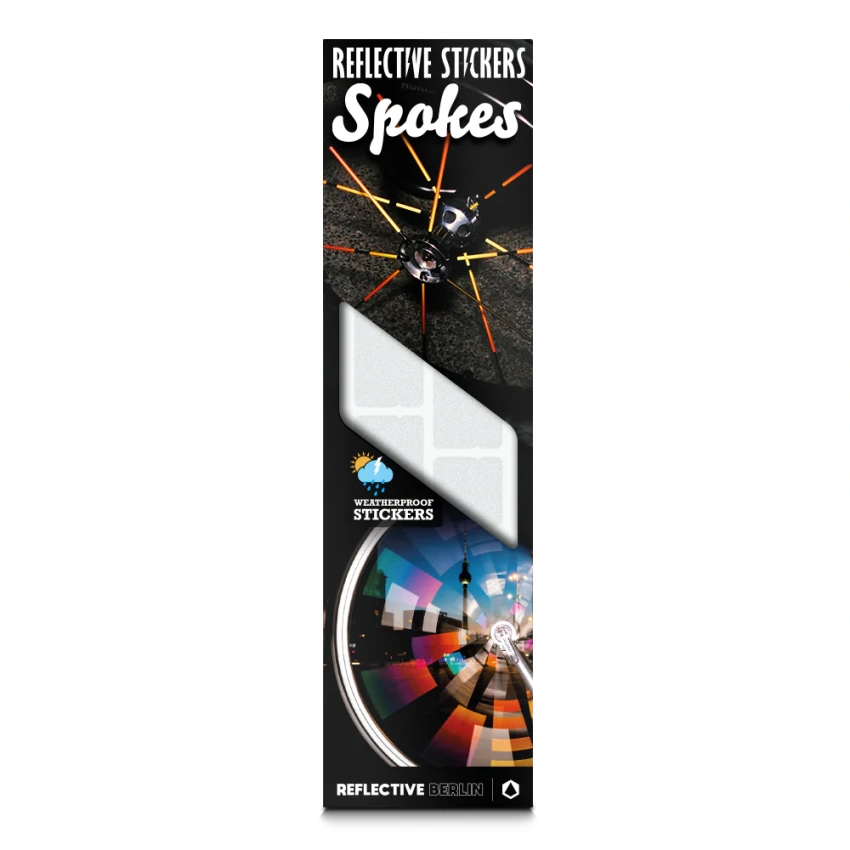 Reflectives Berlin Speichen Sticker Spokes White