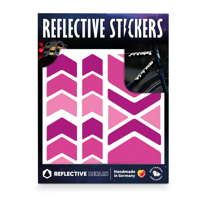 Reflective Berlin Sticker Chevrons Pink