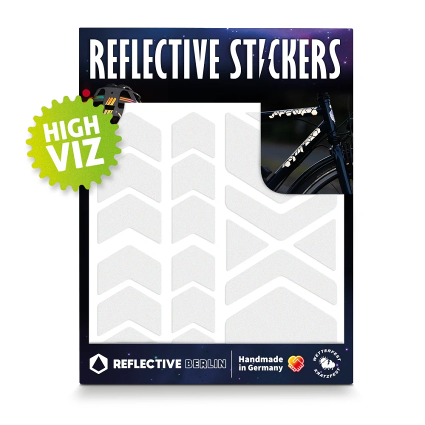 Reflectives Berlin Sticker Shapes Chevrons White