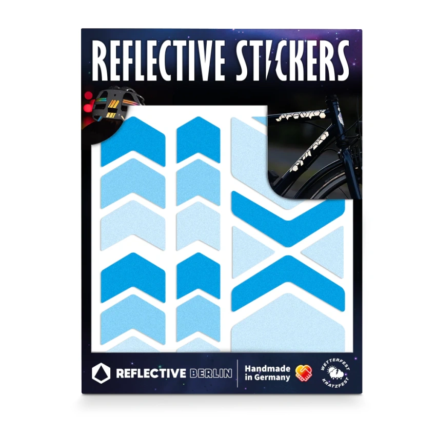 Reflectives Berlin Sticker Shapes Chevrons Blue