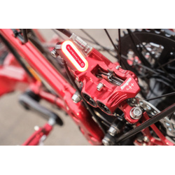 Halterung für Supernova E3 Rücklicht auf dem Bremssattel aus V4A links